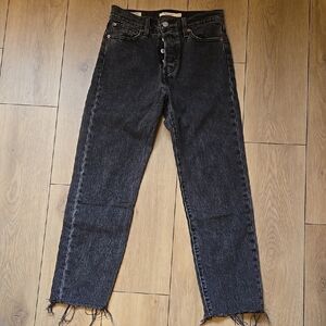 Levi's Wedgie Straight Ankle Size 26 -  Washed Black